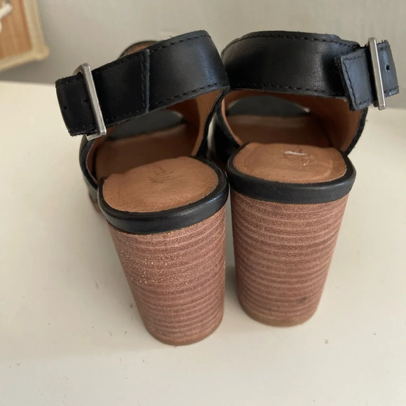 Madewell The Riley Convertible Black Leather Open Toe Heel - Picture 6 of 7